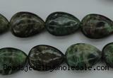 CME31 15.5 inches 12*16mm flat teardrop emerald gemstone beads