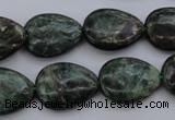 CME32 15.5 inches 15*20mm flat teardrop emerald gemstone beads