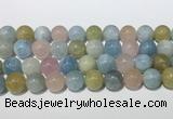 CMG444 15.5 inches 14mm round morganite gemstone beads wholesale