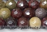 CMK356 15 inches 8mm faceted round AB-color mookaite beads
