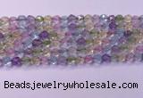 CMQ575 15.5 inches 6mm faceted round mixed quartz beads