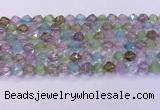 CMQ576 15.5 inches 8mm faceted round mixed quartz beads