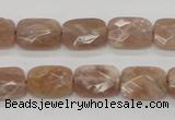 CMS103 15.5 inches 10*14mm faceted rectangle moonstone gemstone beads