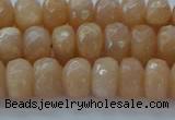 CMS1171 15.5 inches 5*8mm faceted rondelle moonstone beads