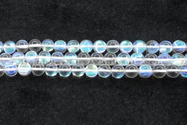 CMS1504 15.5 inches 12mm round synthetic moonstone beads wholesale