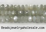 CMS1658 15.5 inches 6*13mm - 8*14mm faceted tyre moonstone beads