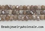 CMS1838 10*12mm - 12*16mm faceted freeform AB-color moonstone beads