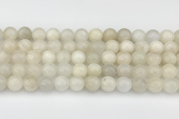CMS2028 15.5 inches 8mm round white moonstone beads wholesale