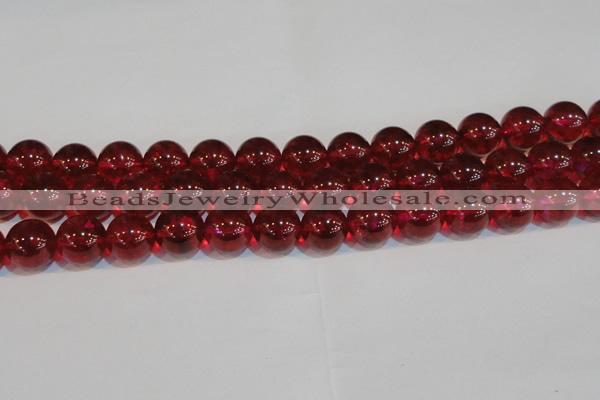 CNC415 15.5 inches 14mm round dyed natural white crystal beads
