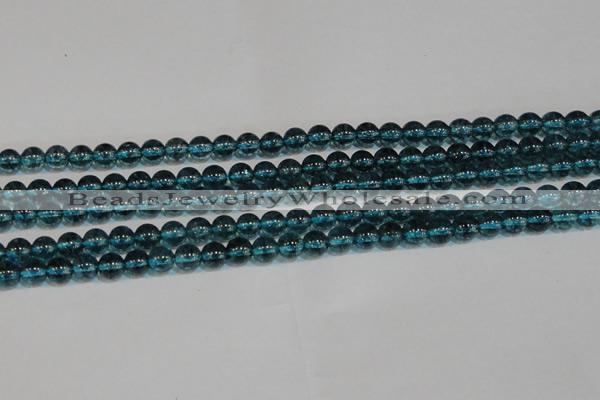 CNC420 15.5 inches 4mm round dyed natural white crystal beads