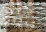 CNC841 15.5 inches 10*14mm faceted oval white crystal beads