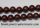 CNE10 15.5 inches 10mm round red stone needle beads wholesale