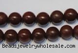 CNE11 15.5 inches 12mm round red stone needle beads wholesale