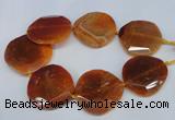 CNG1347 15.5 inches 52*55mm faceted freeform agate beads