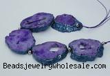 CNG2358 7.5 inches 40*50mm - 55*60mm freeform druzy agate beads