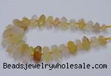 CNG3205 10*25mm - 12*45mm faceted nuggets yellow quartz beads