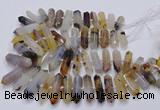 CNG3210 15.5 inches 10*25mm - 12*45mm faceted nuggets Montana agate beads