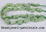 CNG3378 20*30mm - 30*45mm freeform plated druzy agate beads