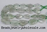 CNG3535 15.5 inches 25*30mm - 30*40mm freeform green quartz beads