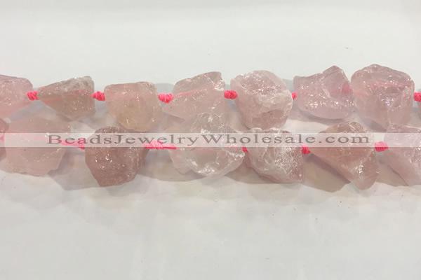 CNG3560 15.5 inches 18*20mm - 25*30mm nuggets rough rose quartz beads
