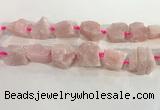 CNG3561 15.5 inches 18*20mm - 25*30mm nuggets rough rose quartz beads CNG3561 15.5 inches 18*20mm - 25*30mm nuggets rough rose quartz beads