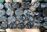 CNG3710 15.5 inches 15*20mm oval rough snowflake obsidian beads CNG3710 15.5 inches 15*20mm oval rough snowflake obsidian beads