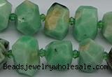 CNG5272 15.5 inches 10*14mm - 13*18mm faceted nuggets emerald  beads