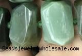 CNG5440 12*16mm - 15*20mm faceted nuggets Canadian jade beads