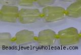 CNG5903 15.5 inches 4*6mm - 6*10mm nuggets rough lemon quartz beads