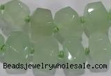 CNG6017 15.5 inches 10*14mm - 12*16mm faceted nuggets white jade beads