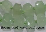 CNG6017 15.5 inches 10*14mm - 12*16mm faceted nuggets white jade beads