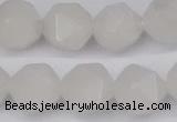 CNG6043 15.5 inches 12mm faceted nuggets white jade beads