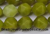 CNG6044 15.5 inches 12mm faceted nuggets lemon jade beads