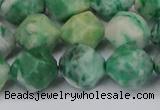 CNG6046 15.5 inches 12mm faceted nuggets Qinghai jade beads