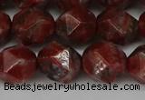 CNG6052 15.5 inches 12mm faceted nuggets brecciated jasper beads