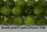 CNG6114 15.5 inches 8mm faceted nuggets lemon jade beads