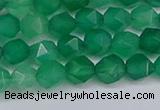 CNG6226 15.5 inches 6mm faceted nuggets green agate beads