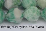 CNG6293 15.5 inches 14mm faceted nuggets Qinghai jade beads