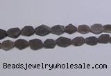 CNG6359 15.5 inches 14*18mm - 16*22mm freeform matte smoky quartz beads