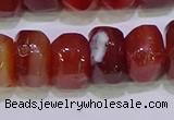 CNG6383 15.5 inches 6*14mm - 8*14mm nuggets red agate beads