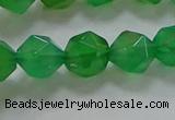 CNG6514 15.5 inches 10mm faceted nuggets green agate beads