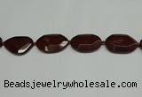 CNG7107 25*35mm - 35*45mm faceted freeform brecciated jasper beads