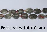 CNG7115 15.5 inches 20*25mm - 30*40mm freeform blood jasper beads