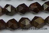CNG7442 15.5 inches 10mm faceted nuggets bronzite gemstone beads