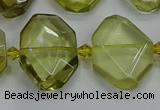 CNG7474 15.5 inches 13*18mm - 18*25mm faceted freeform lemon quartz beads