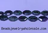 CNG7514 15.5 inches 25*35mm - 30*40mm faceted freeform ruby zoisite beads