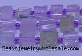 CNG7540 15.5 inches 6*8mm - 10*12mm freeform kunzite beads