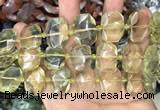 CNG7752 13*18mm - 15*25mm faceted freeform lemon quartz beads