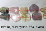 CNG7978 25*30mm - 35*45mm freeform mixed quartz slab beads