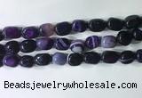 CNG8227 15.5 inches 12*16mm nuggets striped agate beads wholesale